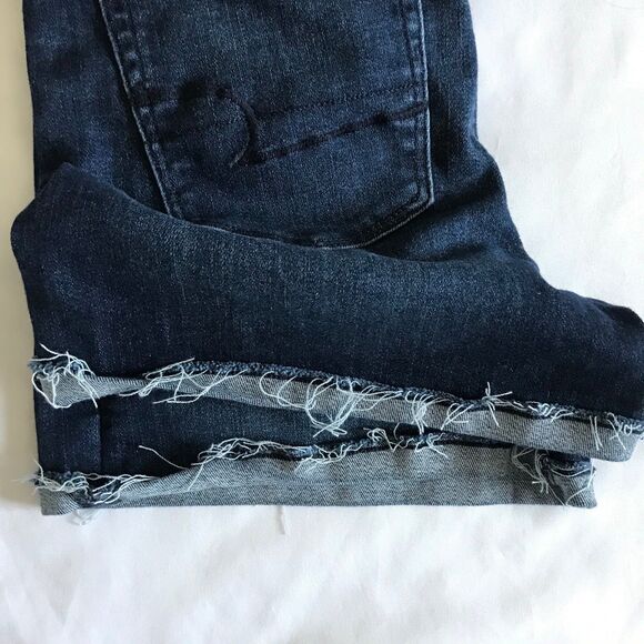 American Eagle Next Level Super Hi-Rise Curvy Shortie Jean Shorts sz 4 W26 EUC! - Picture 11 of 11